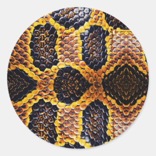 Anaconda Schlangenhaut Runder Aufkleber