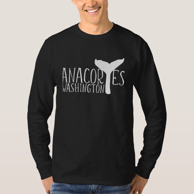 Anacortes Washington Whale Tail Whale Watching Sou T-Shirt (Vorderseite)