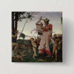 Anacreon, Bacchus und Aphrodite, 1848 Button