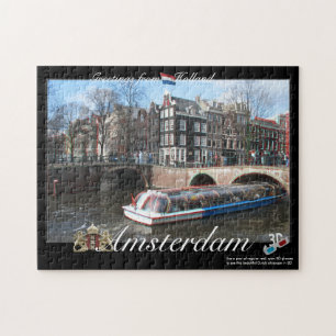 Anaglyph-Puzzle Amsterdams Holland 3D