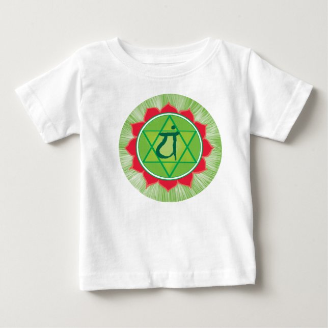 Anahata Baby Fine Jersey T - Shirt, White Baby T-shirt (Vorderseite)