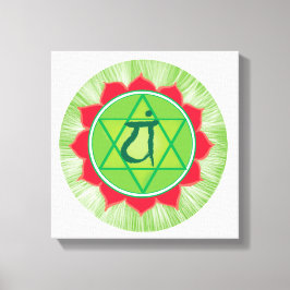 Anahata chakra Dekoration im Zentrum des Herzens Leinwanddruck