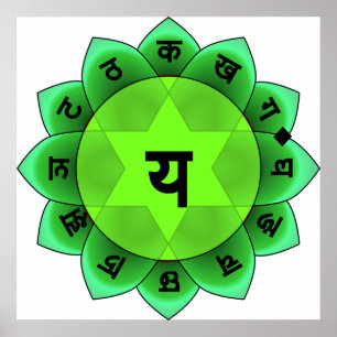 Anahata Das Herz Chakra Poster