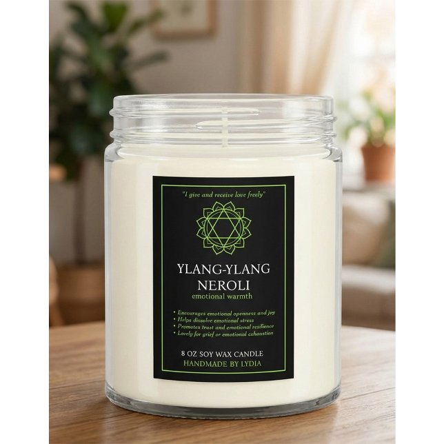 Anahata Heart Chakra Candle Label Lebensmitteletikett (Von Creator hochgeladen)