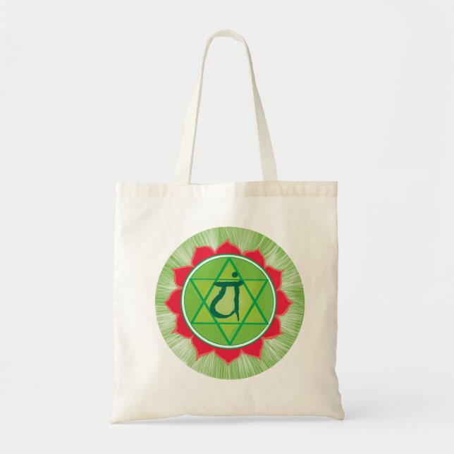 Anahata Herz Chakra Budget-Tasche Tragetasche (Vorne)