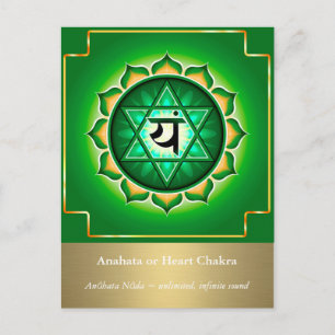 Anahata oder Heart Chakra Postcard Postkarte
