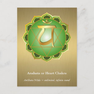 Anahata oder Heart Chakra Postcard Postkarte