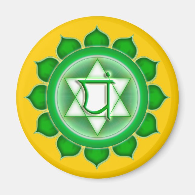 Anahata oder Herz des 4. Chakra Magnet (Vorne)