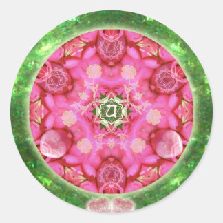 Anahata Rose Runder Aufkleber