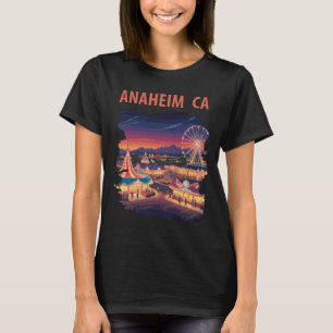 Anaheim California Pier Neon Reise T-Shirt