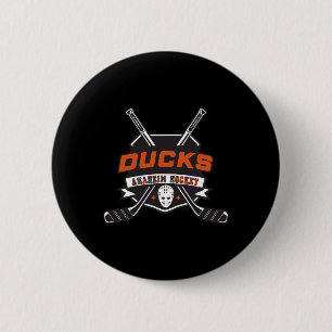 Anaheim Ducks Hockeyschläger Weiß Offiziell Lizenz Button