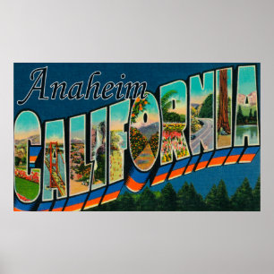 Anaheim, Kalifornien - große Buchstabe-Szenen Poster