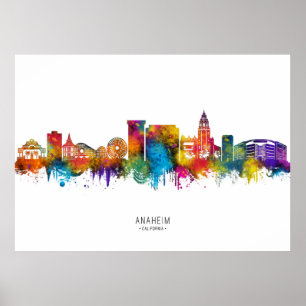 Anaheim Kalifornien Skyline Poster