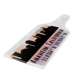 Anaheim Skyline Latitude und Länge Schneidebrett