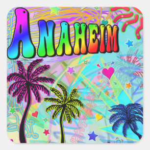 Anaheim Vivid Romantiker Quadratischer Aufkleber