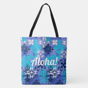 Anahola Bay Hawaiian Abstrakt Floral Peri Tasche