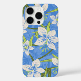 Anaina Hou Hawaiian Tropical Floral Blue iPhone 16 Pro Hülle