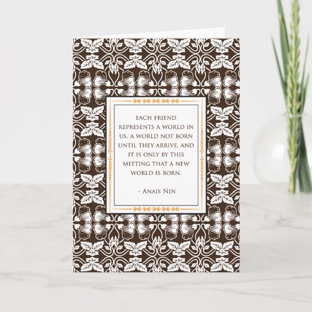 Anais Nin Friendship Card Karte (Vorderseite)