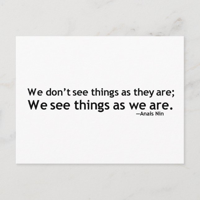 Anais Nin Motivierend Quote Postkarte (Vorderseite)