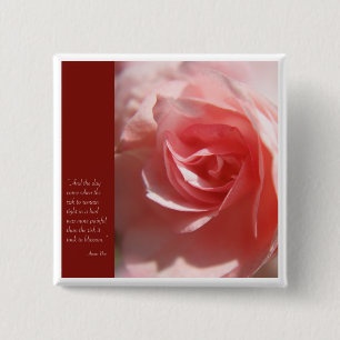 Anais Nin Quote Button in Rosa