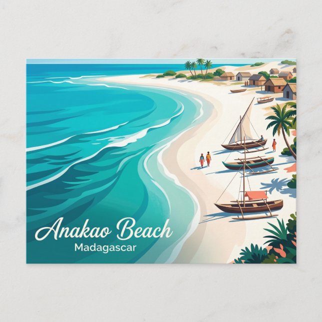 Anakao Strand Madagaskar Postkarte (Vorderseite)
