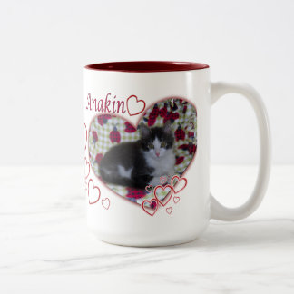 Anakin zwei mit Beinen versehene Katze, Zweifarbige Tasse