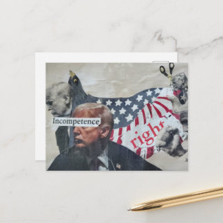 Analage Collage der rechtsgerichteten Inkompetenz Postkarte