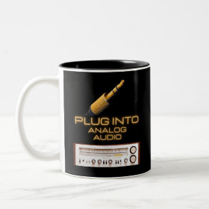 Analog Audio Audiophiles anschließen Zweifarbige Tasse