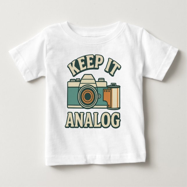 Analog behalten baby t-shirt (Vorderseite)