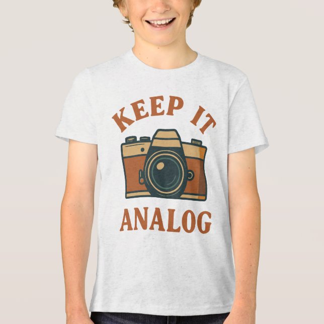 Analog behalten Tri-Blend shirt (Vorderseite)