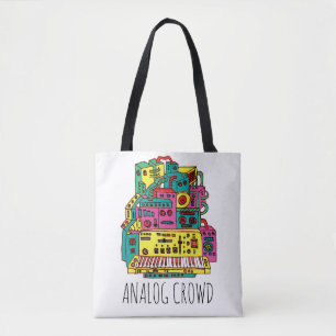 Analog Crowd Doodle Tasche