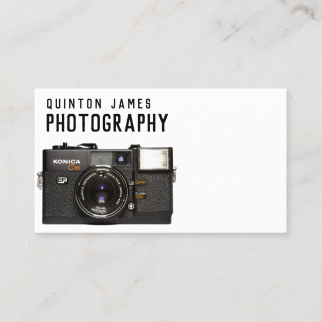 Analog-Kamera-Fotografie-Visitenkarte Visitenkarte (Vorderseite)