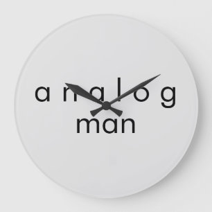 Analog Man Audio Grau Quarzsäulenuhr Große Wanduhr
