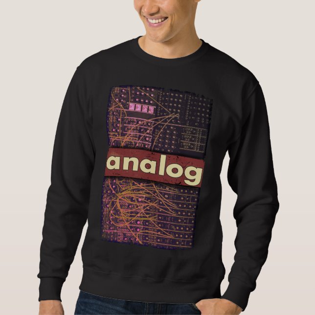 Analog Modular Synthesizer Retro Synth Producer Sweatshirt (Vorderseite)