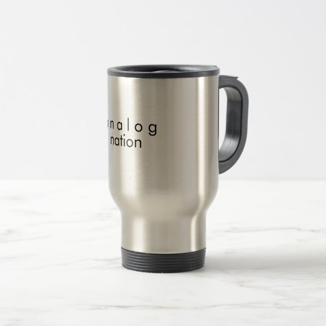 Analog Nation Stainless Steel Reisebecher (VorderseiteRechts)