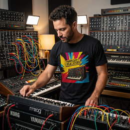 Analog Noise Machine – Pop Art Synthesizer T-Shirt