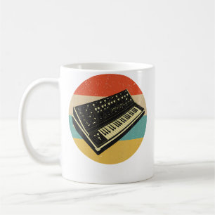 Analoges Retro-Modular-Synthesizer-Tastatur-Synthe Kaffeetasse