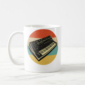 Analoges Retro-Modular-Synthesizer-Tastatur-Synthe Kaffeetasse