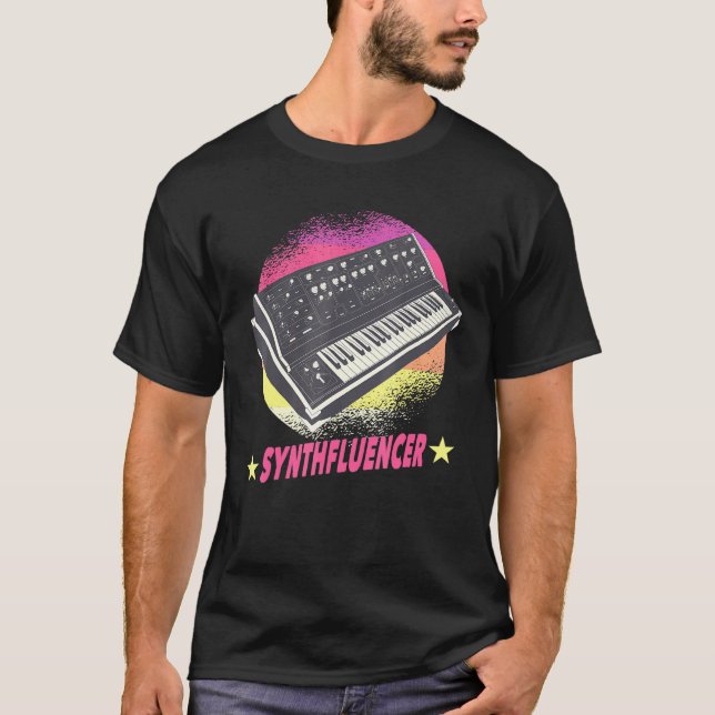 Analogsynthesizer - Synthfluencer - Synth Retro P T-Shirt (Vorderseite)