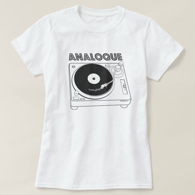 Analoque durchgehend - cooler 80er Entwurf mit T-Shirt (Design vorne)