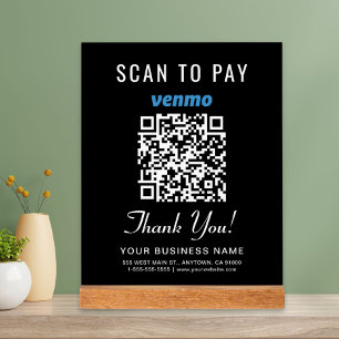 Analyser pour payer Venmo QR Code noir