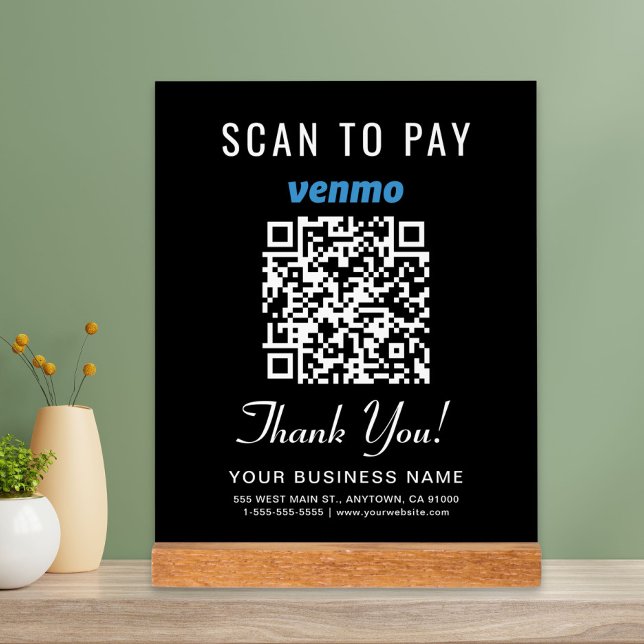 Analyser pour payer Venmo QR Code noir (Créateur téléchargé)