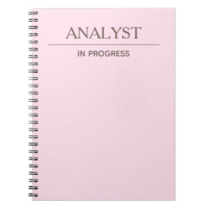 Analyst in Progress Simple Custom Pastel Notebook Notizblock