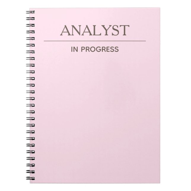 Analyst in Progress Simple Custom Pastel Notebook Notizblock (Vorderseite)