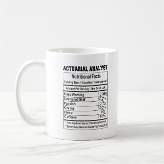 Analyste actuariel Valeur nutritive Café Mug