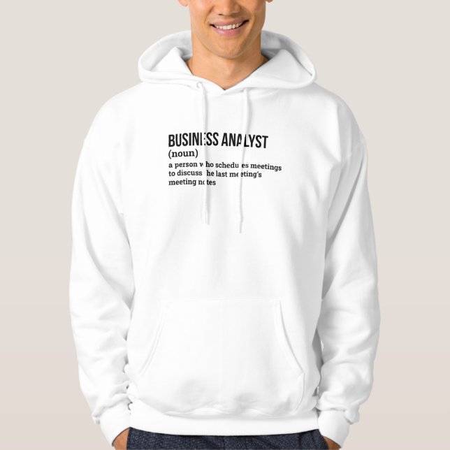 Analyste consultant Funny Définition Sweat - shirt (Devant)