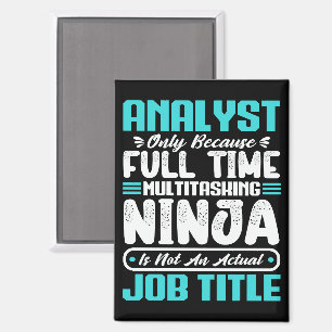 Analysten Job Title Profession Funny Analyst Kompe Magnet