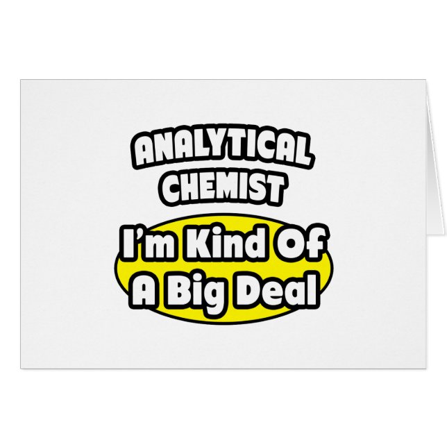 Analytischer Chemist = eine Art Big Deal (Vorderseite (Horizontal))
