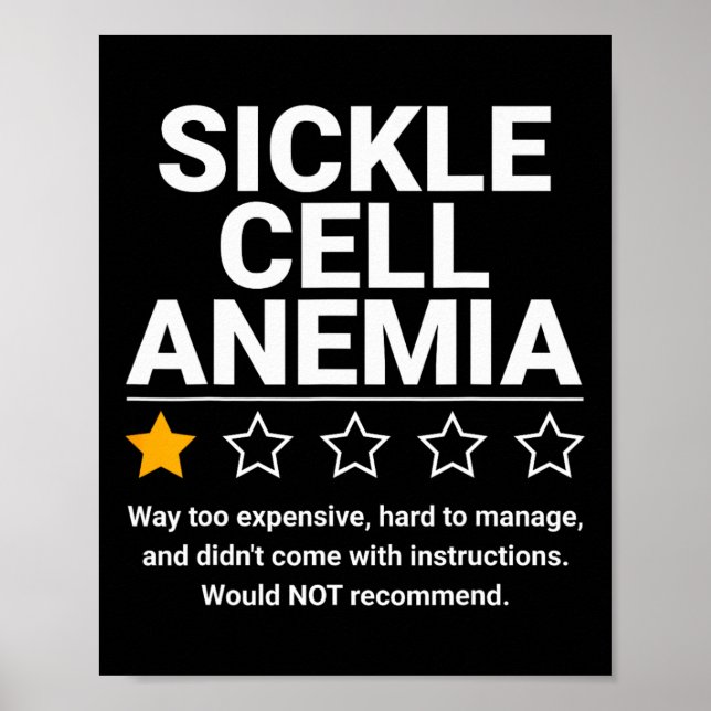 Anämie der Sichelzellen Ein Stern Poster (Vorne)