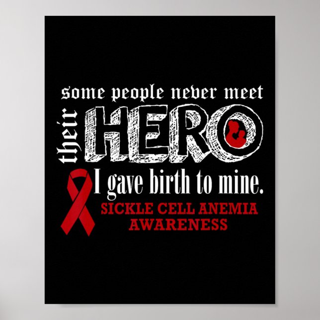 Anämie der Sichelzellenanämie Mama des Kriegers Poster (Vorne)
